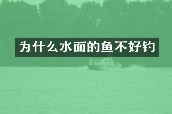 为什么水面的鱼不好钓