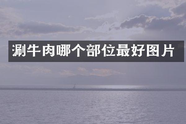 涮牛肉哪个部位最好图片