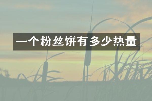一个粉丝饼有多少热量