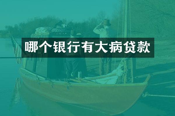 哪个银行有大病贷款