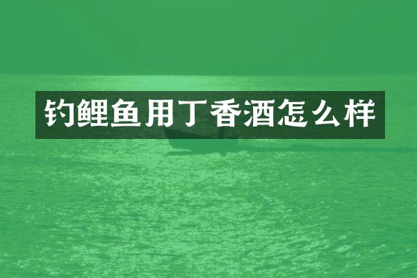 钓鲤鱼用丁香酒怎么样