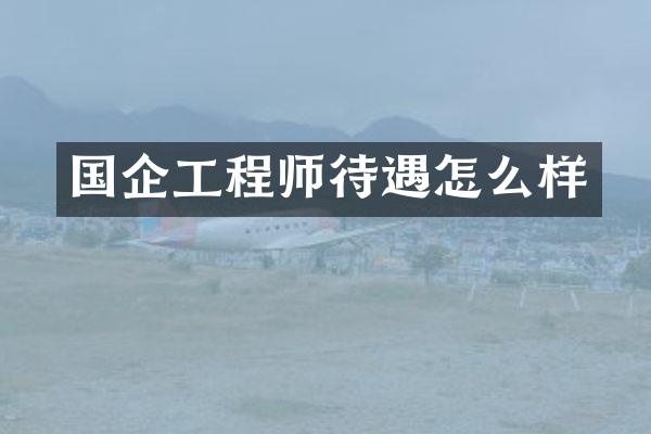 国企工程师待遇怎么样