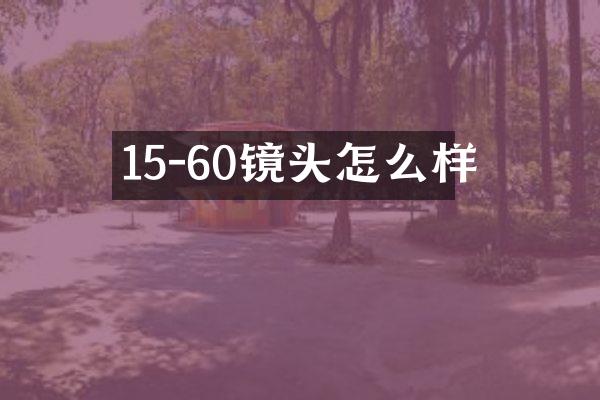 15-60镜头怎么样