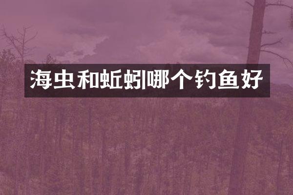 海虫和蚯蚓哪个钓鱼好