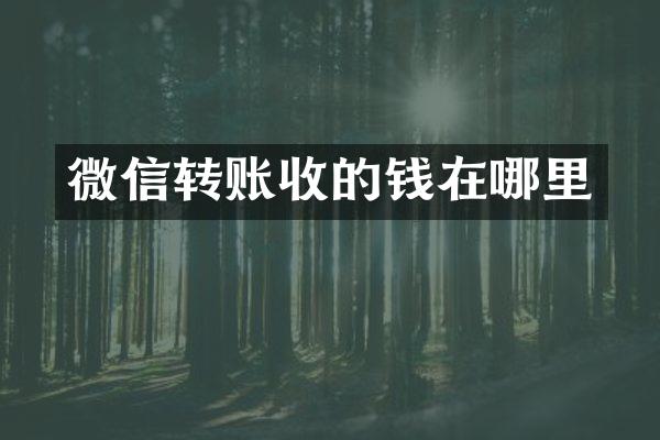 微信转账收的钱在哪里