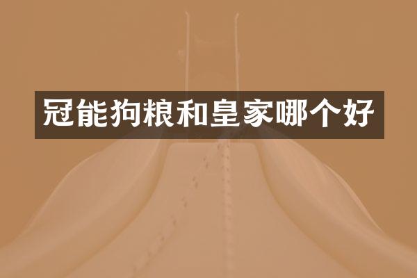 冠能狗粮和皇家哪个好
