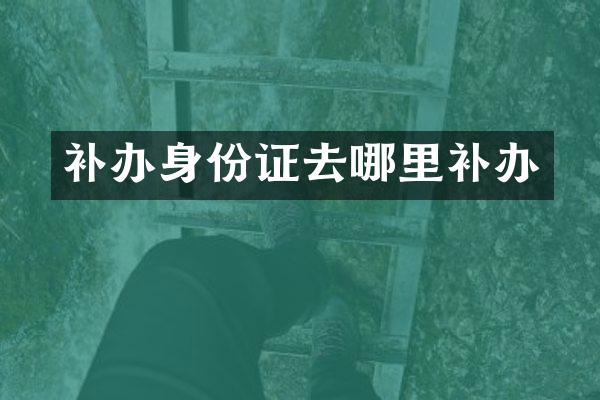 补办身份证去哪里补办