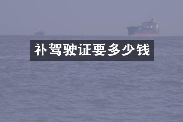 补驾驶证要多少钱