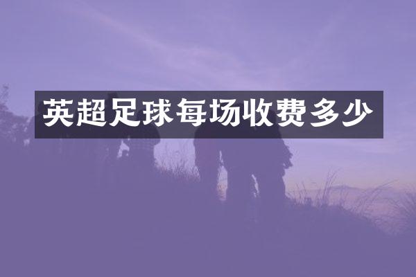 英超足球每场收费多少