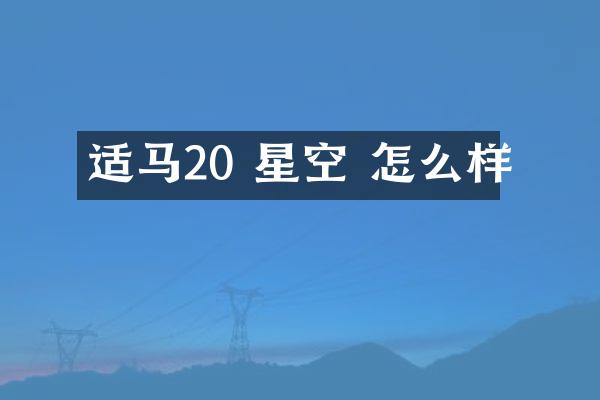 适马20 星空 怎么样