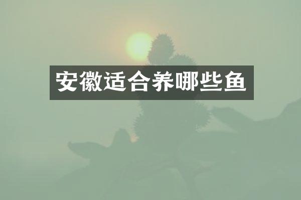 安徽适合养哪些鱼