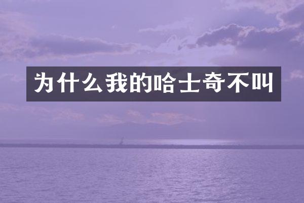 为什么我的哈士奇不叫