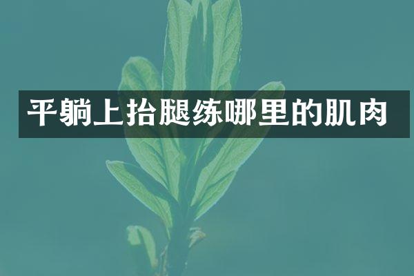 平躺上抬腿练哪里的肌肉