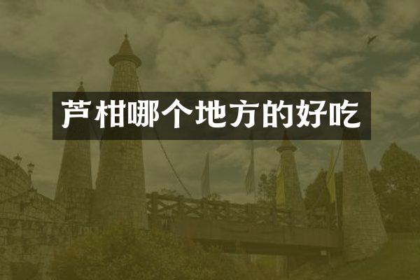 芦柑哪个地方的好吃