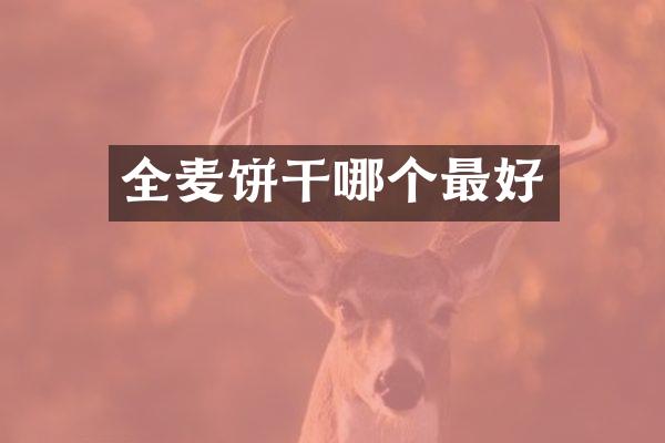 全麦饼干哪个最好