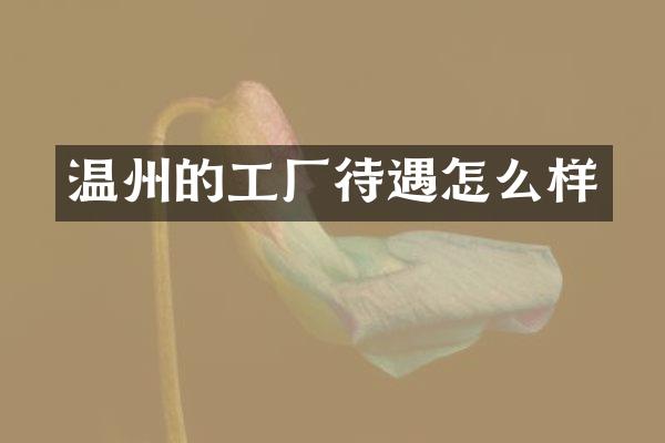 温州的工厂待遇怎么样