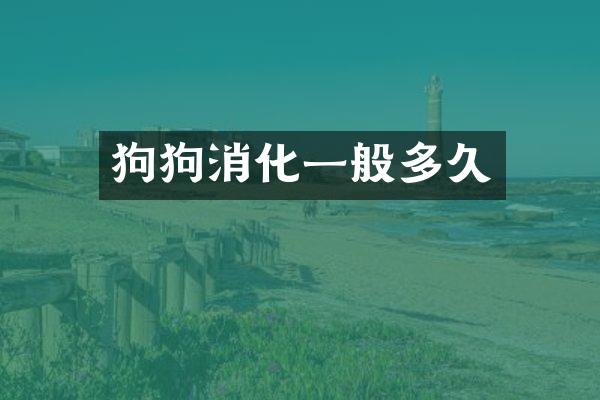 狗狗消化一般多久