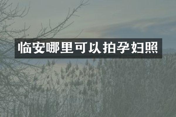 临安哪里可以拍孕妇照