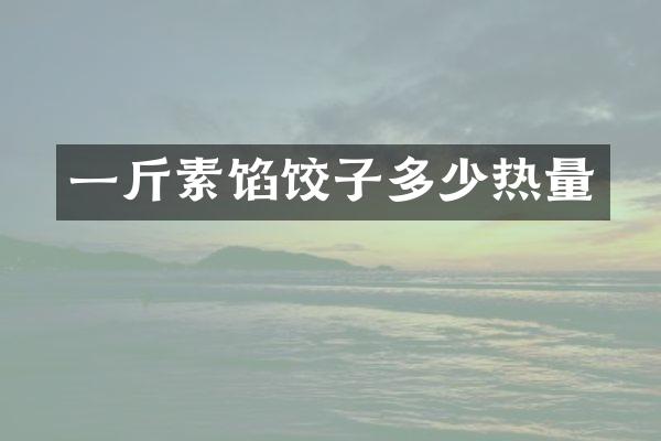 一斤素馅饺子多少热量