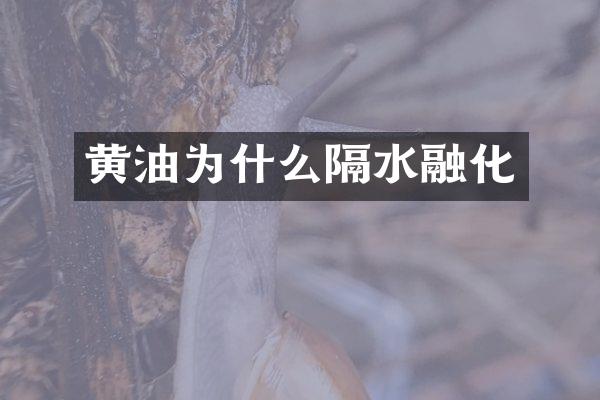 黄油为什么隔水融化