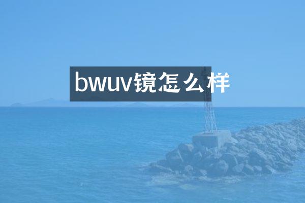 bwuv镜怎么样