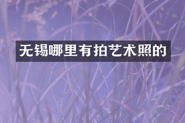 无锡哪里有拍艺术照的