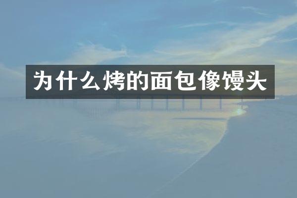 为什么烤的面包像馒头