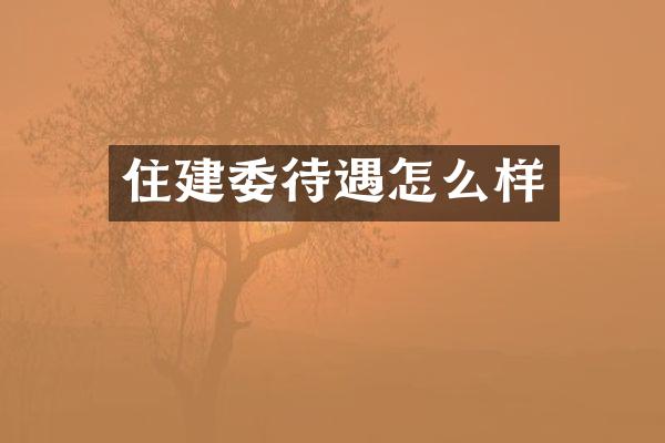 住建委待遇怎么样