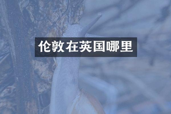 伦敦在英国哪里