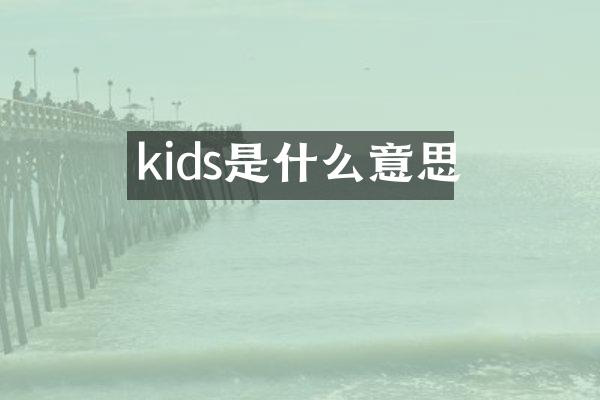 kids是什么意思