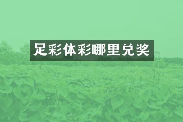 足彩体彩哪里兑奖