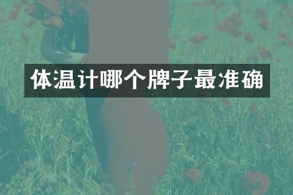 体温计哪个牌子最准确