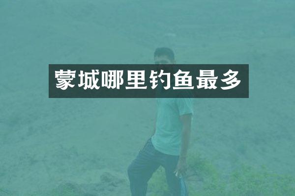 蒙城哪里钓鱼最多