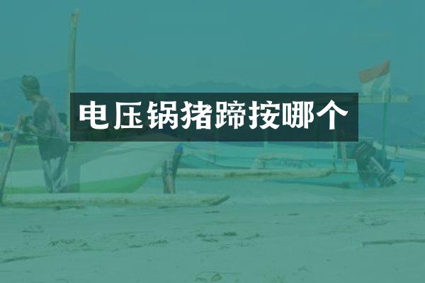 电压锅猪蹄按哪个