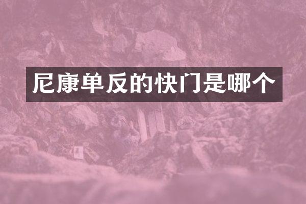 尼康单反的快门是哪个