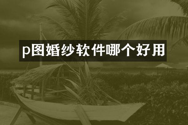 p图婚纱软件哪个好用