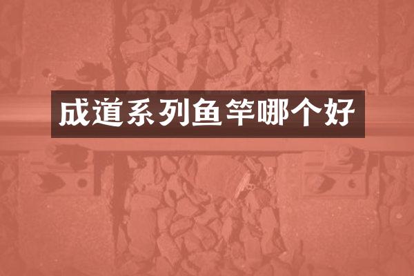 成道系列鱼竿哪个好