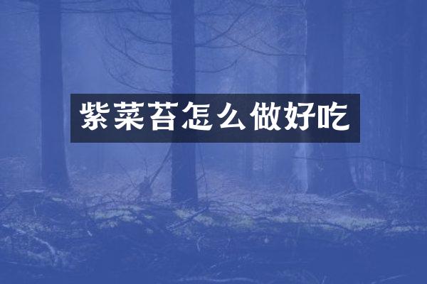 紫菜苔怎么做好吃