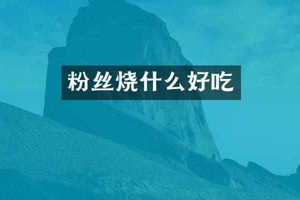 粉丝烧什么好吃