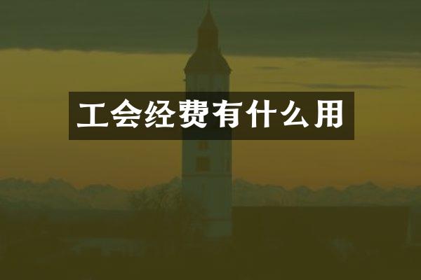 工会经费有什么用