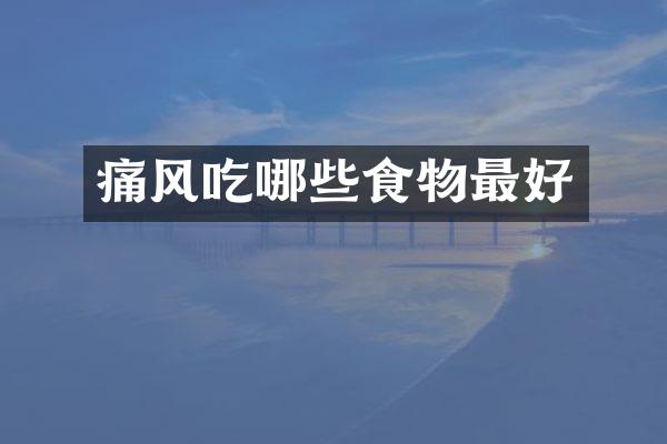 痛风吃哪些食物最好