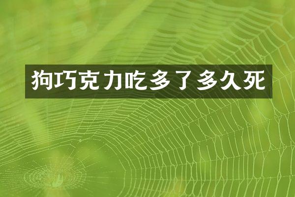 狗巧克力吃多了多久死