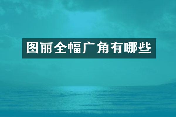 图丽全幅广角有哪些