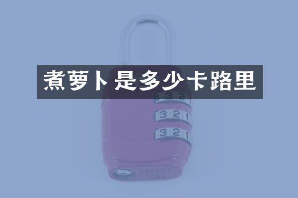 煮萝卜是多少卡路里