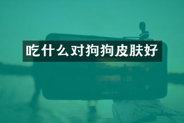 吃什么对狗狗皮肤好