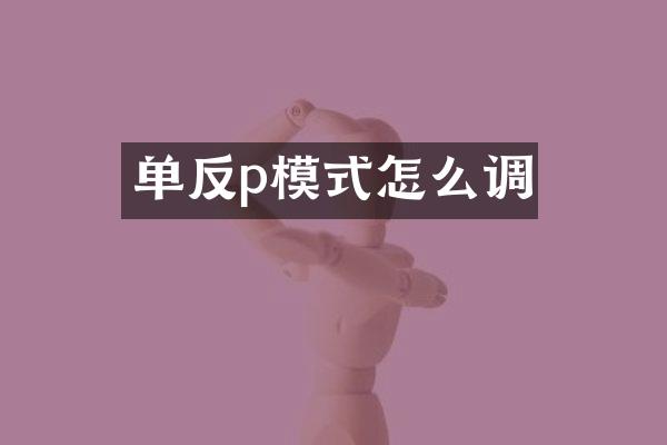 单反p模式怎么调