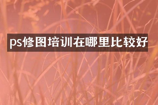 ps修图培训在哪里比较好