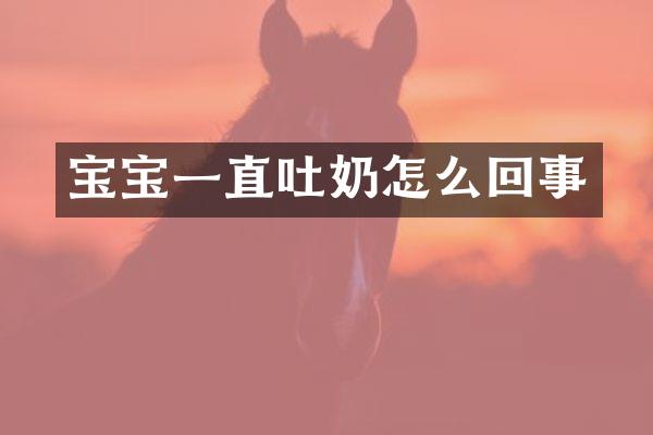 宝宝一直吐奶怎么回事