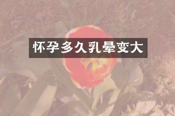 怀孕多久乳晕变大