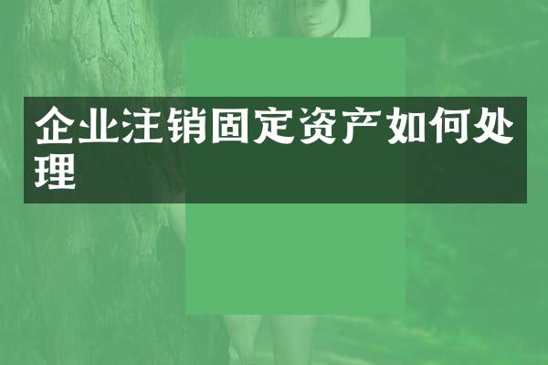 企业注销固定资产如何处理